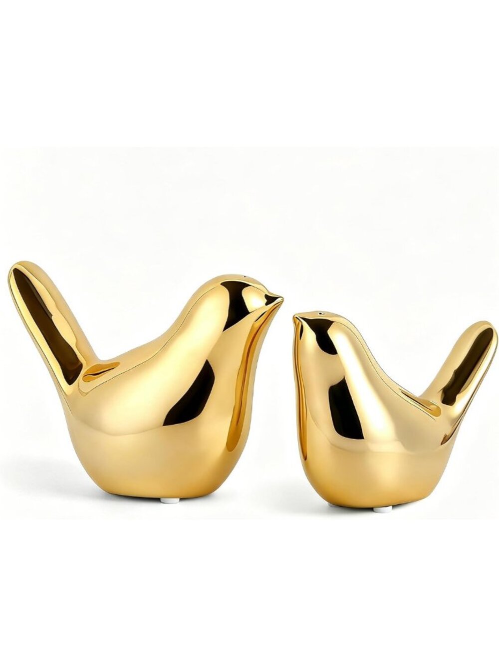 Cute Bird Salt and Pepper Shakers | Gold Kitchen Decor | Adorable Bird